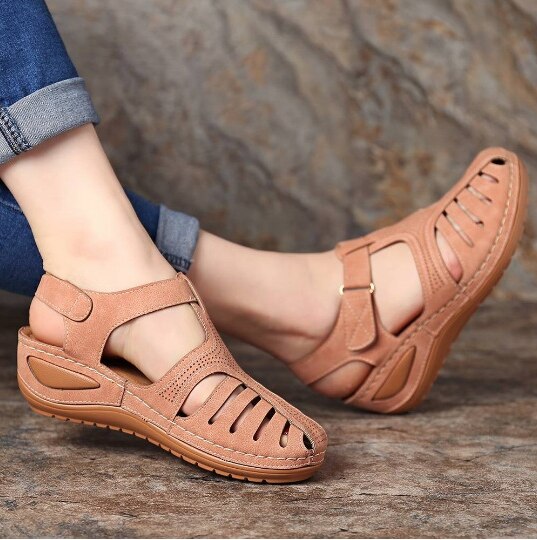 Lederen Retro Orthopedische Sandalen - Afbeelding 3