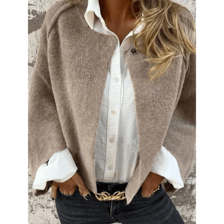 Ella | Wollen damescardigan met knoopsluiting