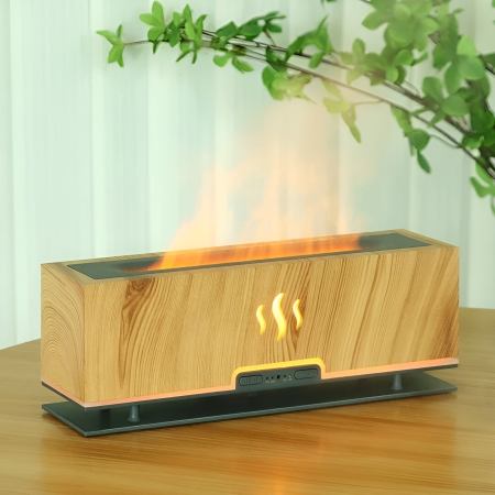 FlameWave 3-in-1 draagbare aroma luchtbevochtiger met vlamverlichting
