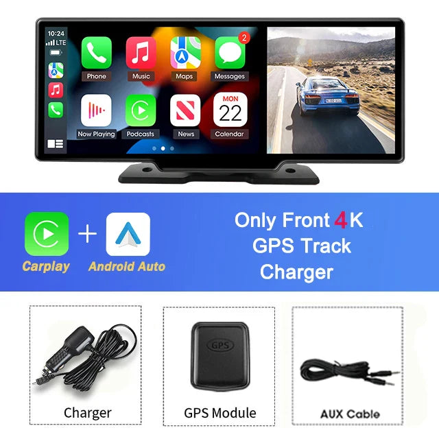 AutoScreen Vision - Auto DVR met CarPlay, Android Auto en 4K Dashcam - Afbeelding 3