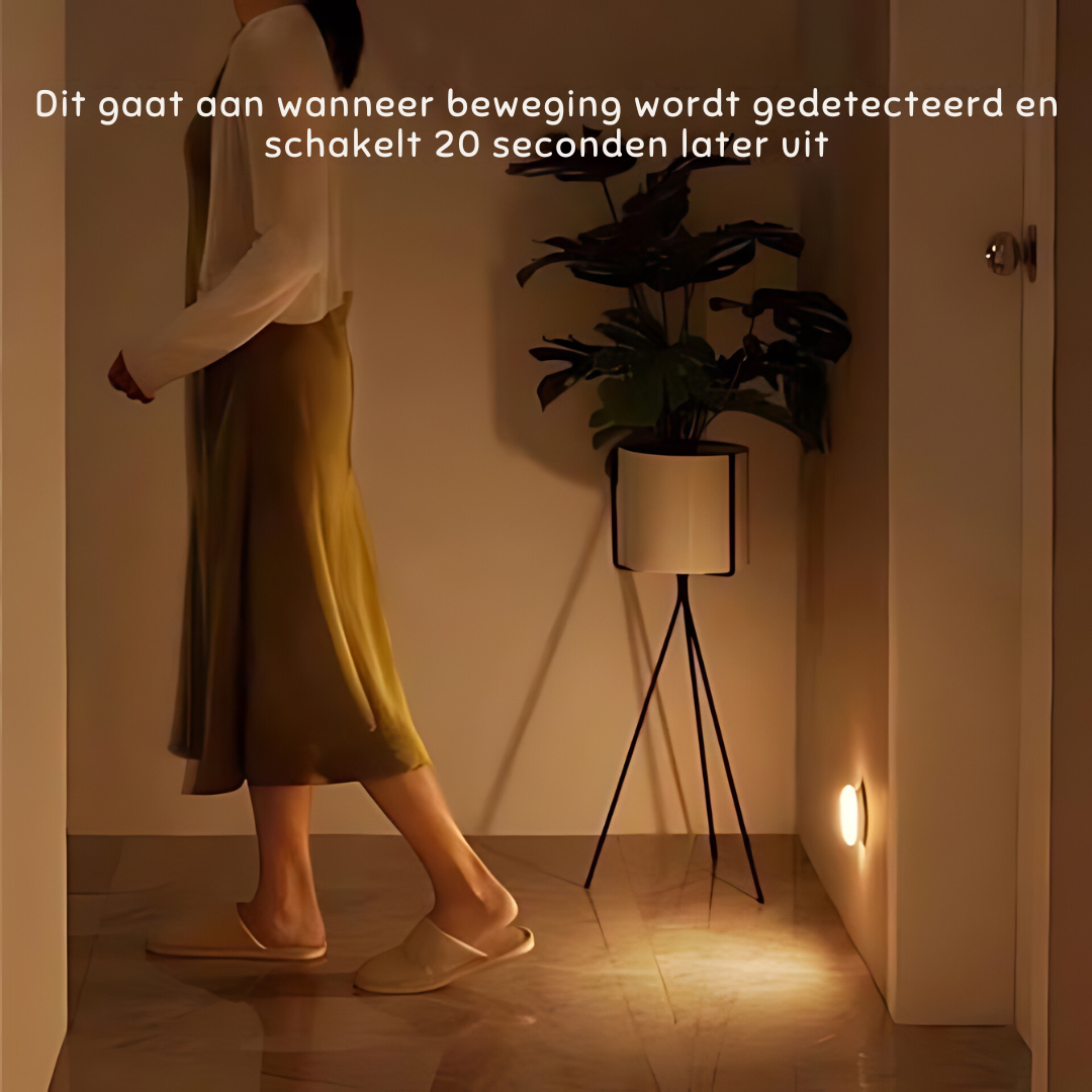 Ronde LED-wandlamp met bewegingssensor | oplaadbaar en energiezuinig - Afbeelding 5