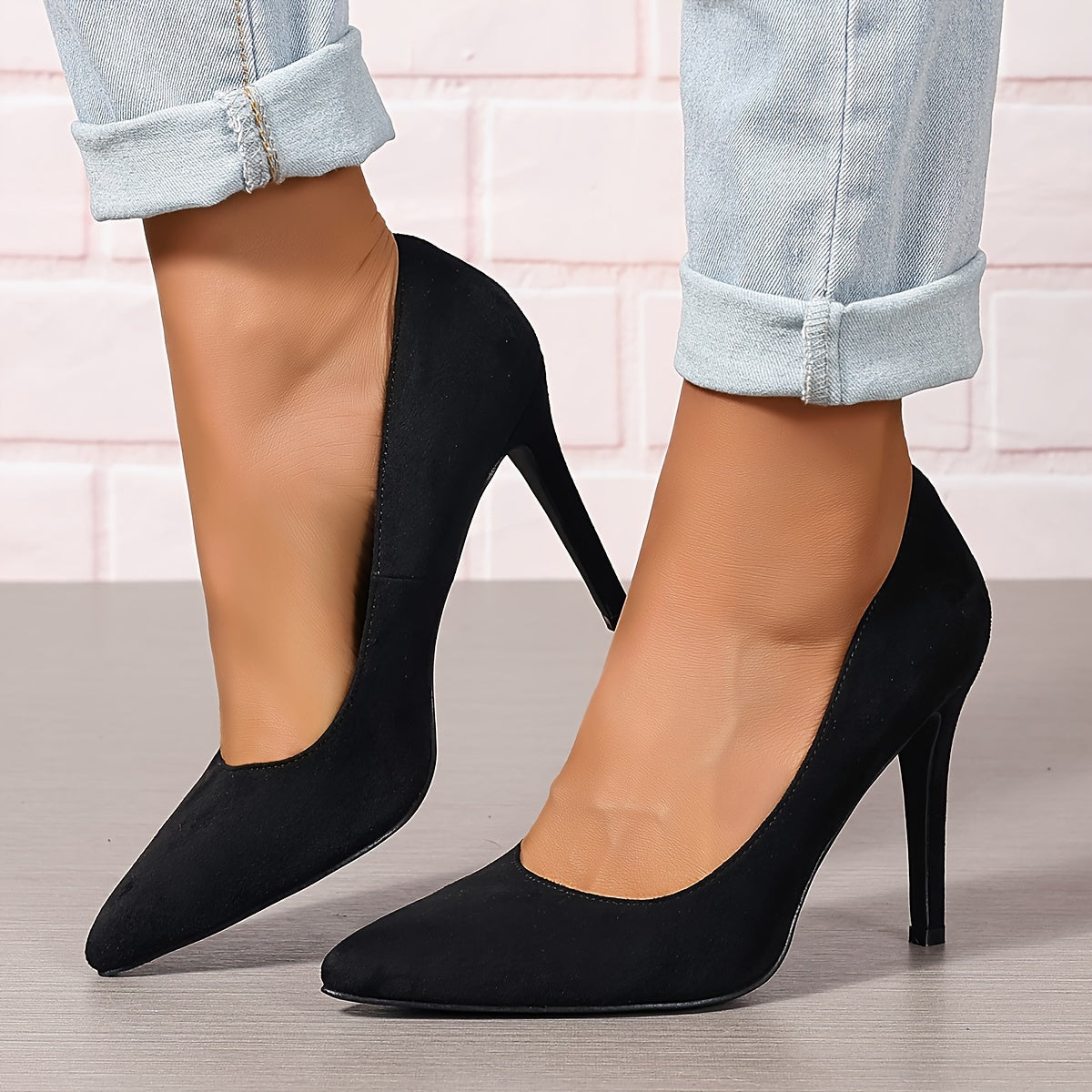 Sophie – klassieke suède pumps met 10 cm hak - Afbeelding 6