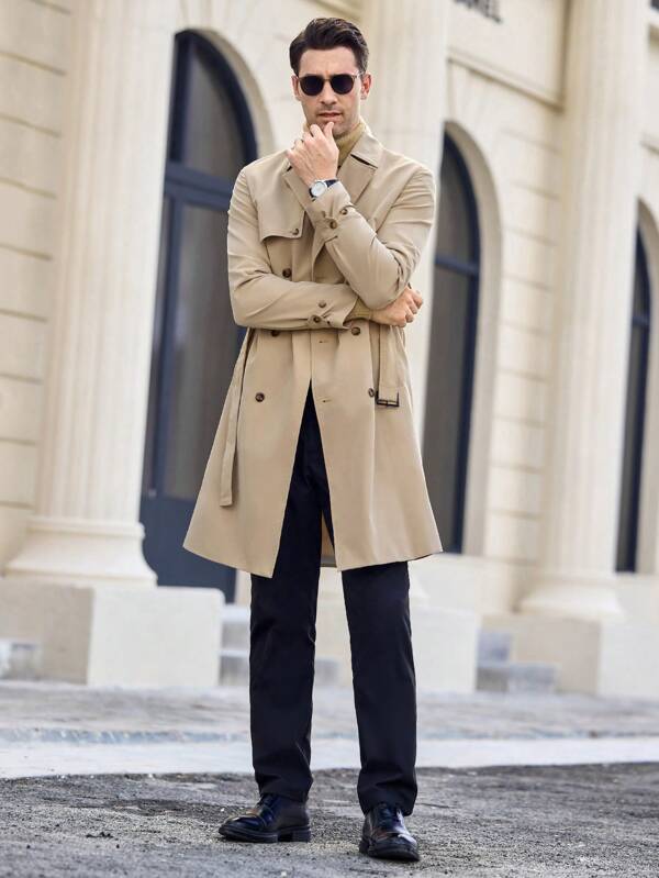 Beige trenchcoat voor heren | lichtgewicht en waterafstotend - Afbeelding 6