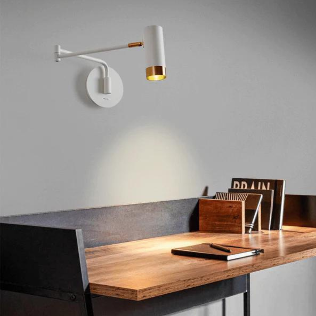 Moderne metalen wandlamp | 360° verstelbaar design en dimbare verlichting - Afbeelding 9