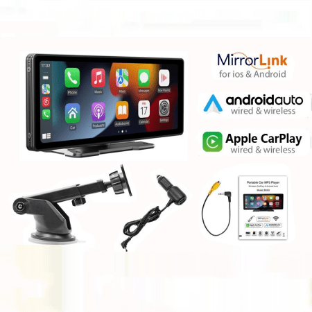 QuickView - 10.26" 4K Dash Cam met draadloze CarPlay, Android Auto, 5G WiFi en GPS