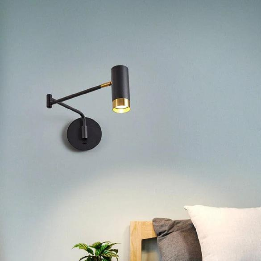 Moderne metalen wandlamp | 360° verstelbaar design en dimbare verlichting - Afbeelding 10
