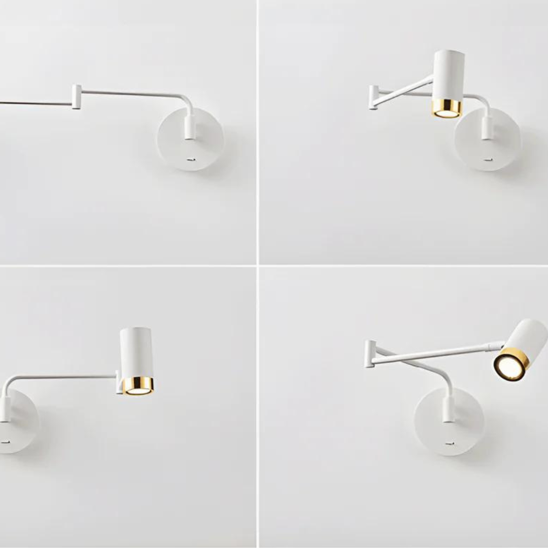 Moderne metalen wandlamp | 360° verstelbaar design en dimbare verlichting - Afbeelding 13