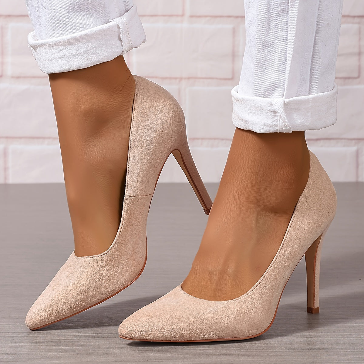 Sophie – klassieke suède pumps met 10 cm hak - Afbeelding 3