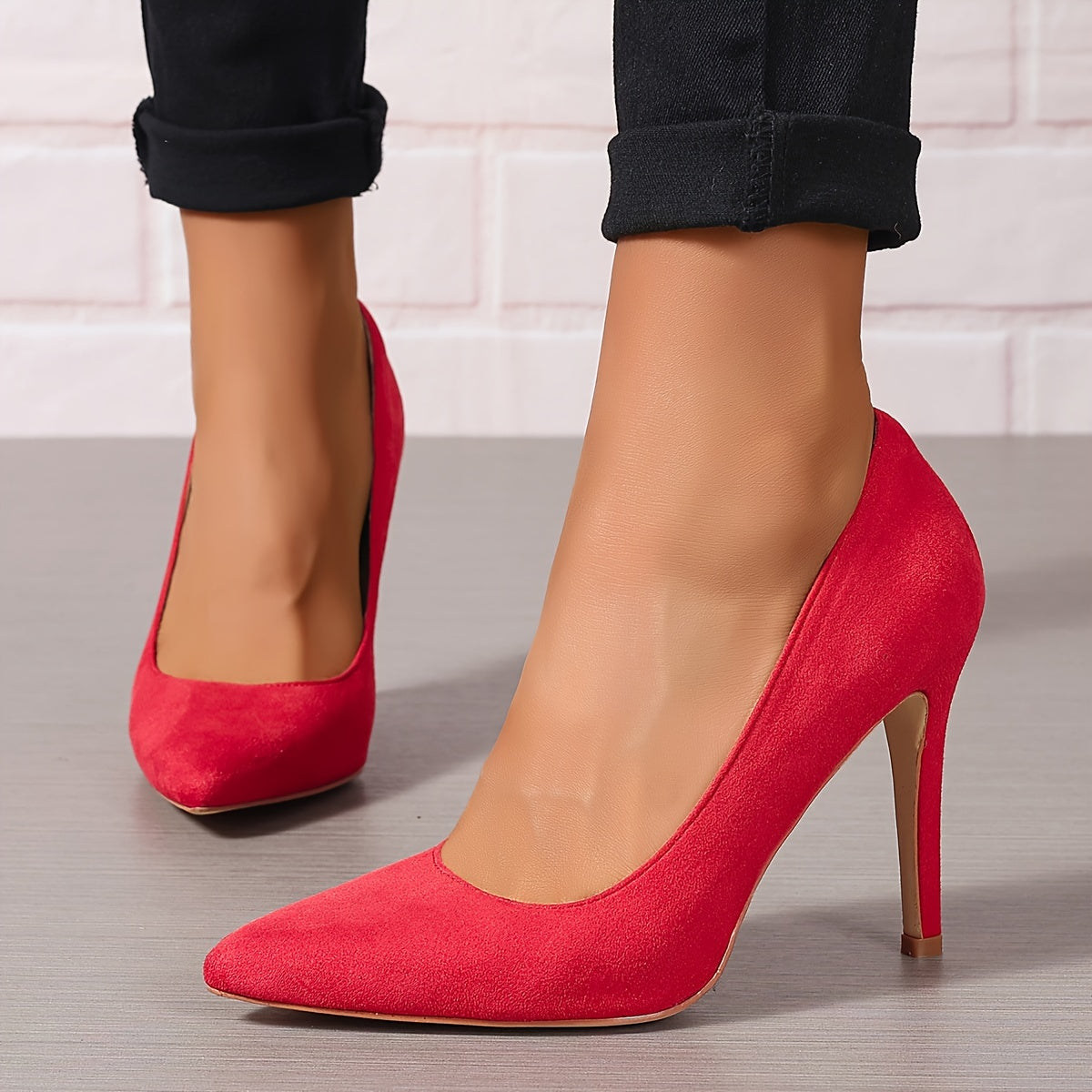 Sophie – klassieke suède pumps met 10 cm hak - Afbeelding 8