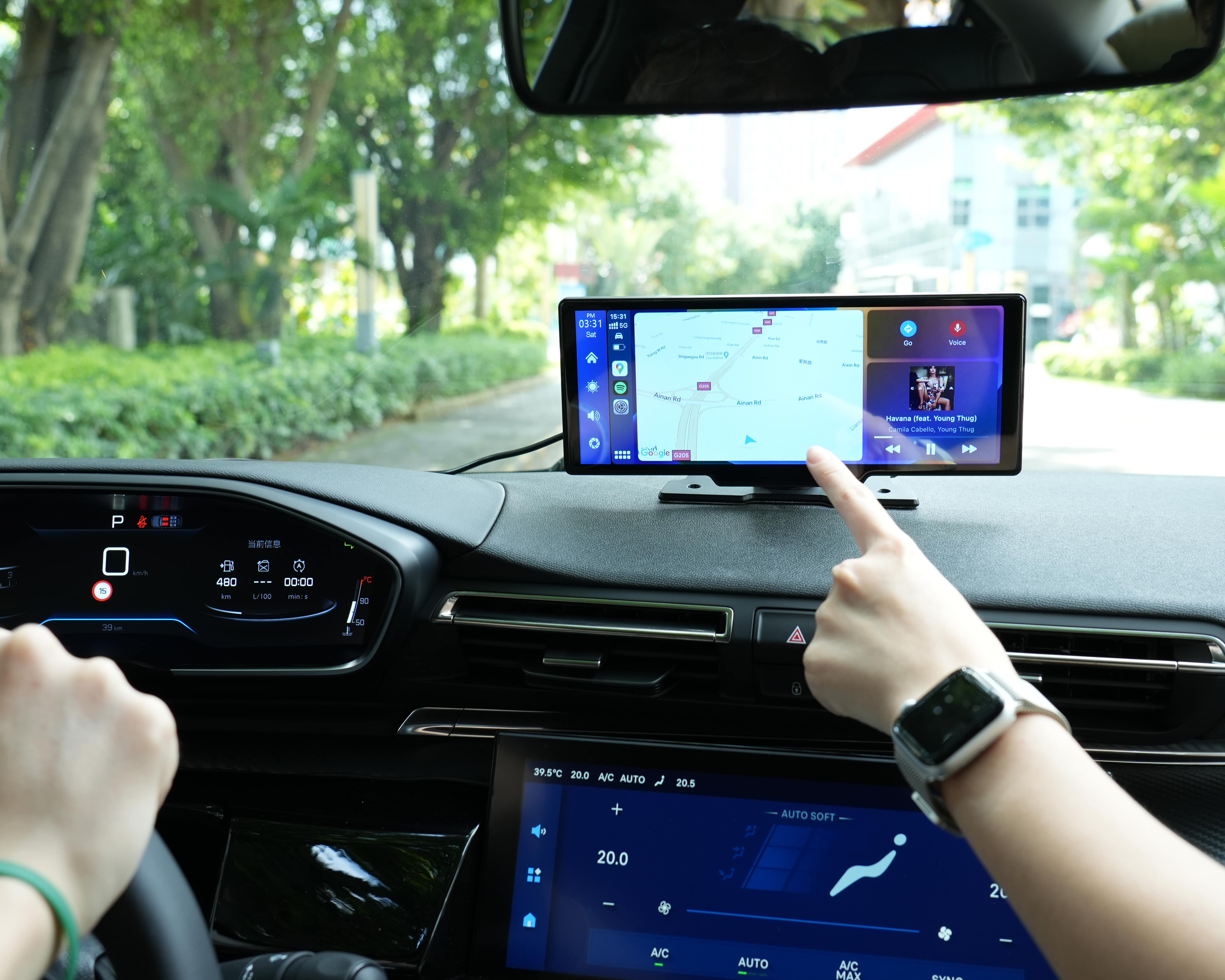 SmartDrive - CarPlay en Android Auto 10" display met 4K camera - Afbeelding 9