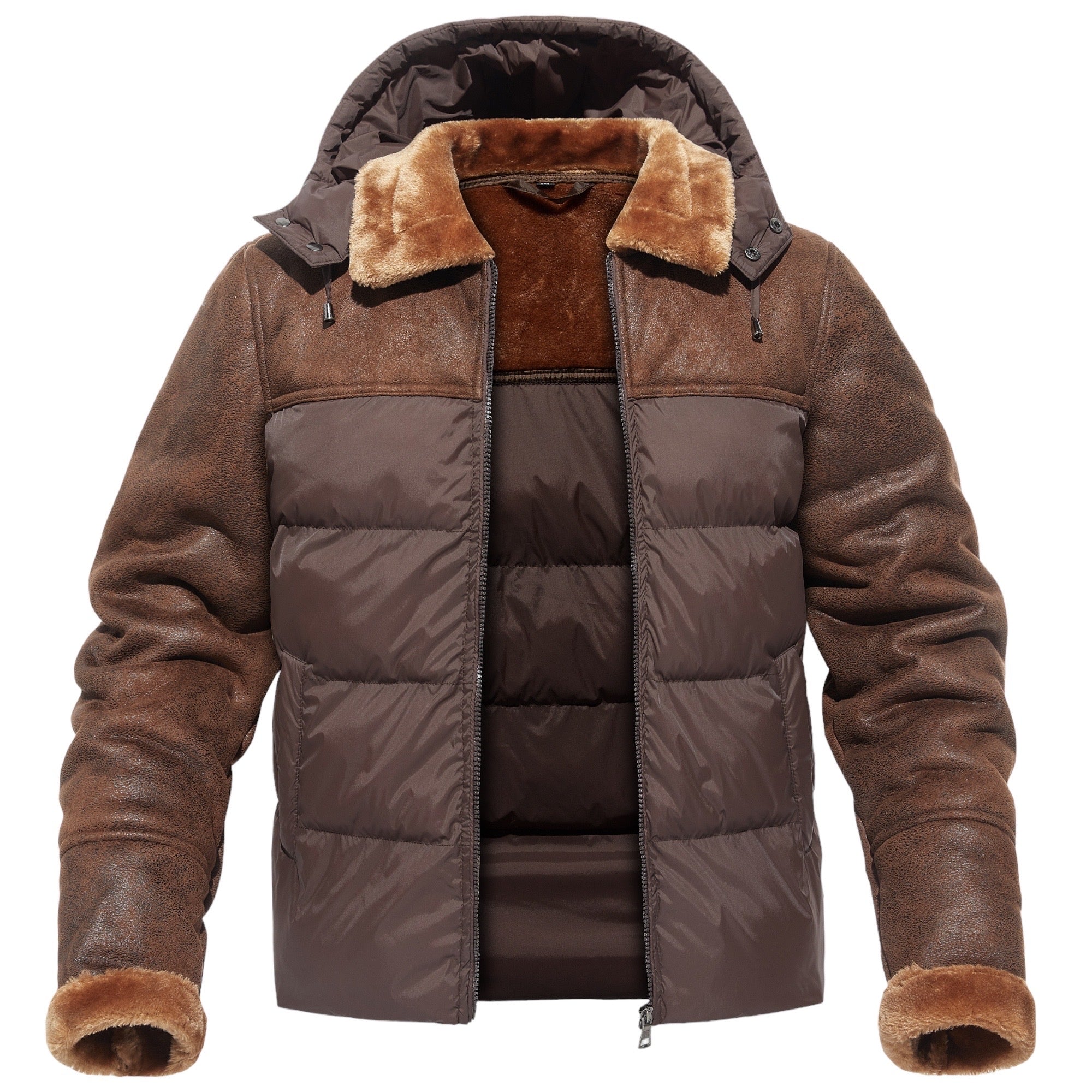 Geïsoleerde sherpa gevoerde puffer jas voor heren | ultieme warmte en comfort - Afbeelding 5