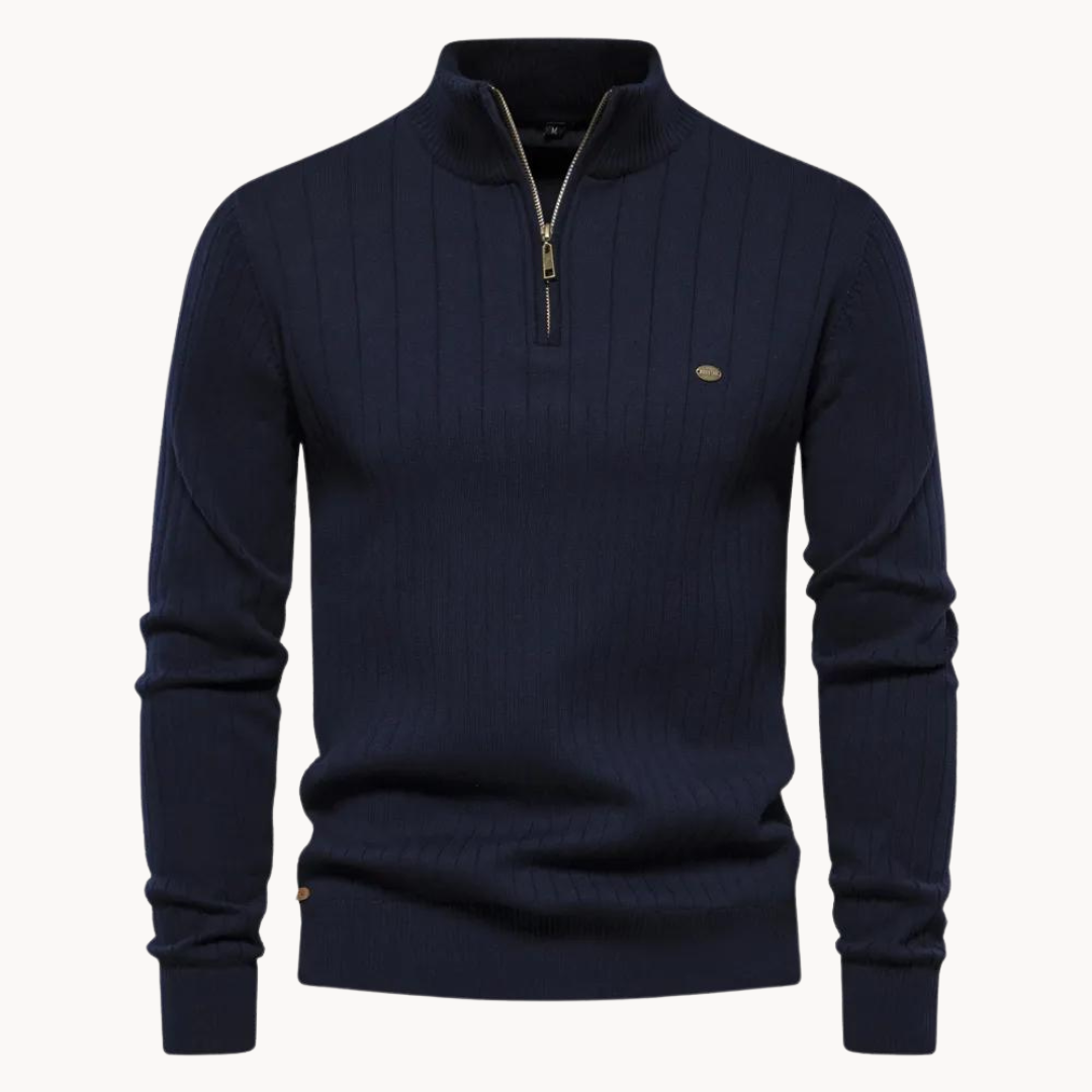 Benton | Quarter-zip heren trui – modern en comfortabel