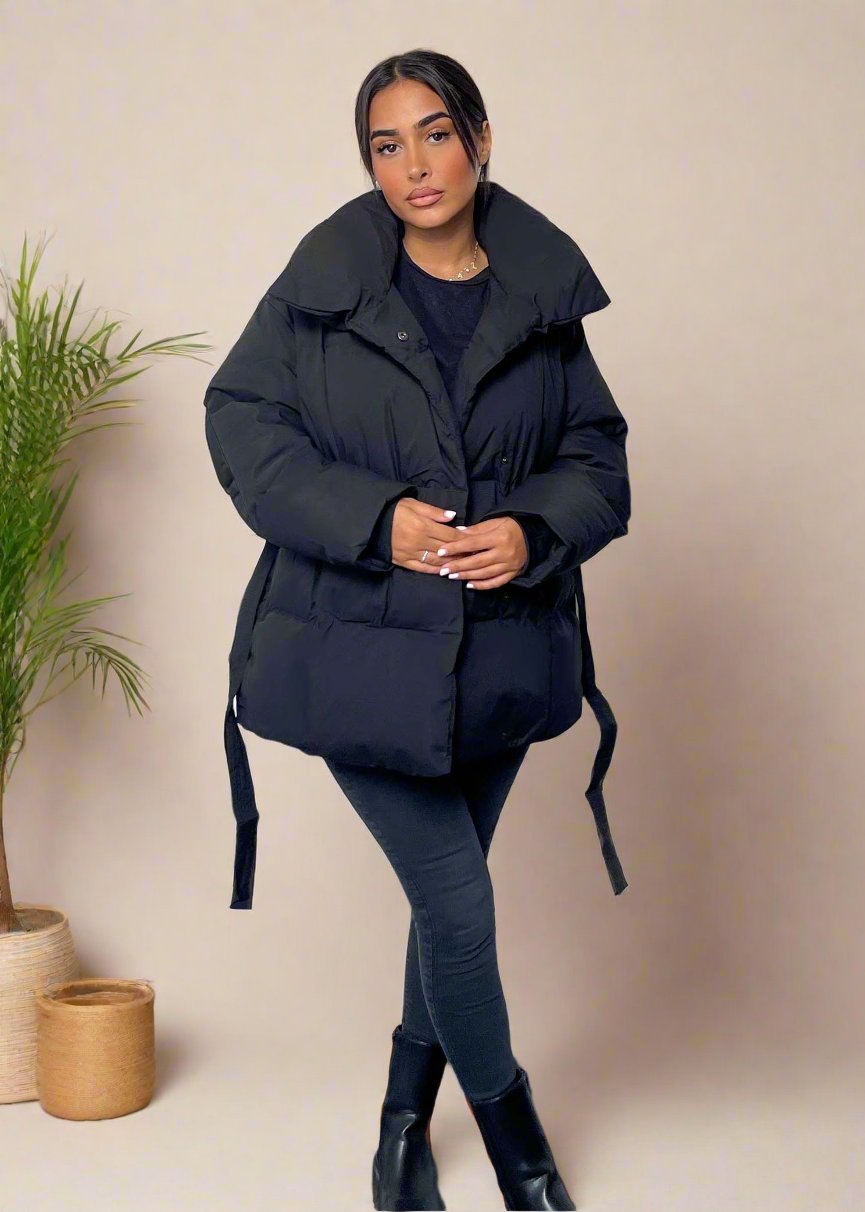 Aurora Lange Gewatteerde Damesjas