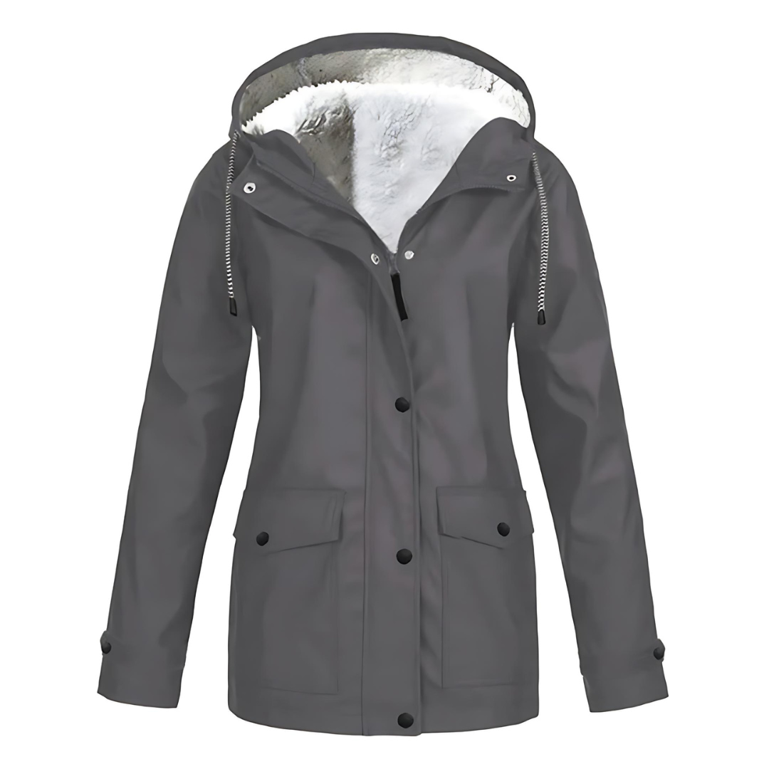 Dames ski parka | warme en waterdichte winterjas met fleece-gevoerde capuchon