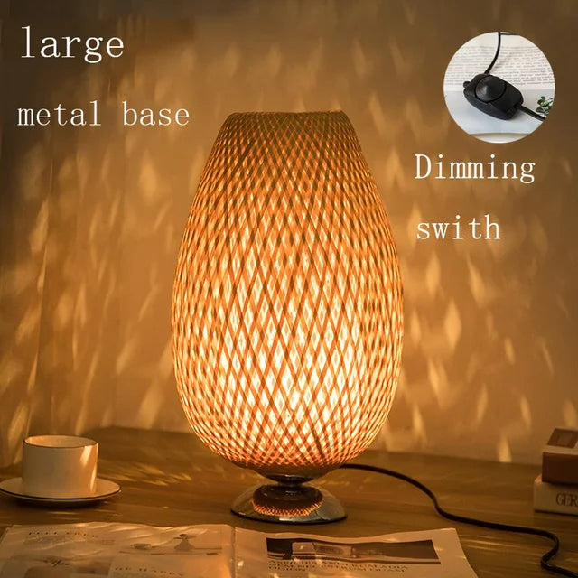 BambooHeritage | Vintage tafellamp van duurzaam bamboe - Afbeelding 11