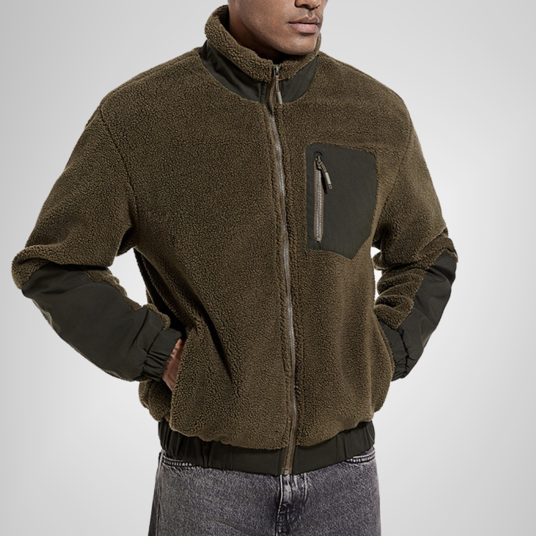 Detail van Oscar zip-up trui
