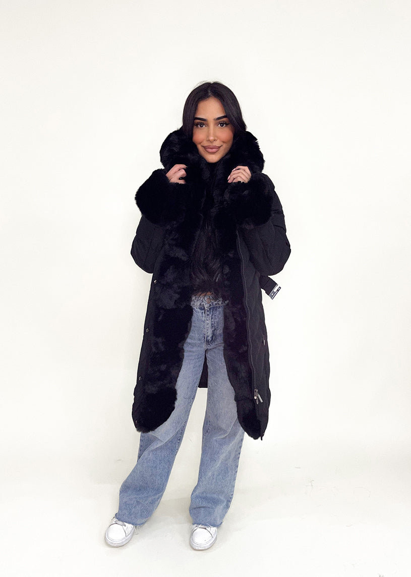 Zara | Winterjas met imitatiebont - Afbeelding 2