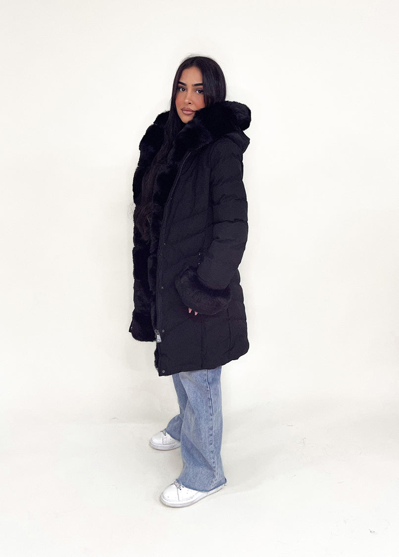 Zara | Winterjas met imitatiebont - Afbeelding 3