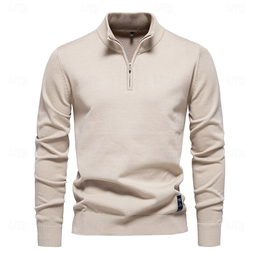 Detail van Milo half-zip trui