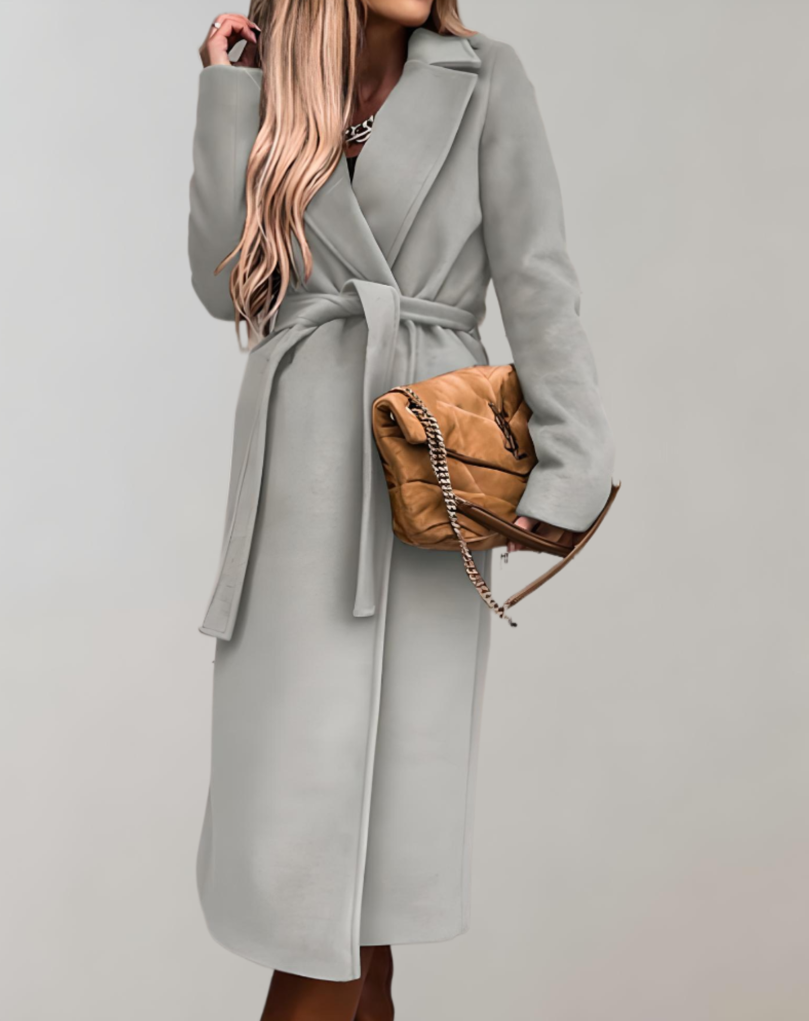 Zara | Lange damesjas met riem - Afbeelding 4